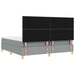 Pat cu arcuri cu headboard Gri deschis 200 x 200 cm țesătură - WALTI WALTI