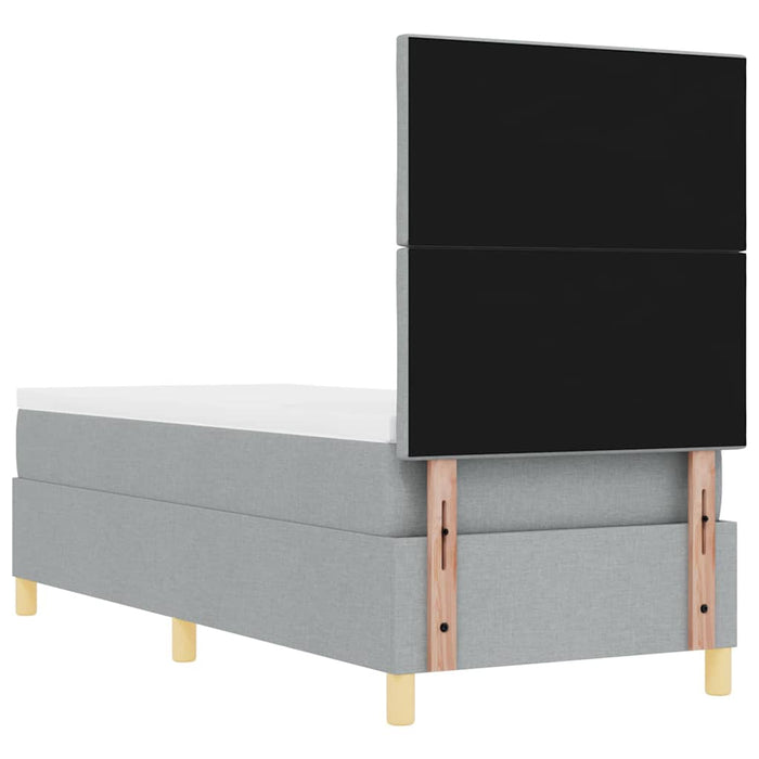 Pat cu arcuri cu saltea Gri deschis 80 x 200 cm țesătură - WALTI WALTI