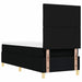 Pat cu arcuri cu headboard Negru 80 x 200 cm țesătură - WALTI WALTI