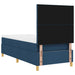 Pat cu arcuri cu headboard albastru 90 x 190 cm țesătură - WALTI WALTI