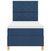 Pat cu arcuri cu headboard albastru 90 x 190 cm țesătură - WALTI WALTI
