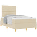 Pat cu arcuri cu saltea cu headboard Crem 120 x 190 cm țesătură - WALTI WALTI