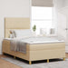 Pat cu arcuri cu headboard Crem 120 x 200 cm țesătură - WALTI WALTI