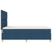 Pat cu arcuri cu headboard albastru 140 x 190 cm țesătură - WALTI WALTI