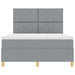 Pat cu arcuri cu headboard Gri deschis 140 x 200 cm țesătură - WALTI WALTI
