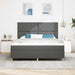 Pat cu arcuri cu headboard Gri închis 180 x 200 cm țesătură - WALTI WALTI