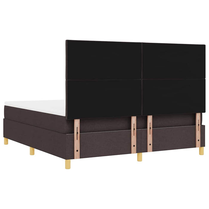 Pat cu arcuri cu saltea Maro închis 180 x 200 cm țesătură WALTI