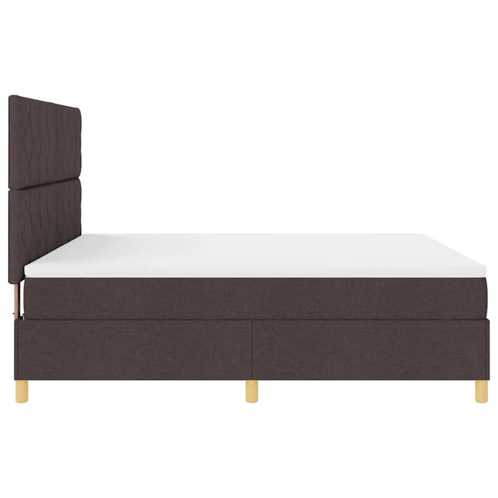 Pat cu arcuri cu saltea Maro închis 180 x 200 cm țesătură WALTI