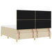 Pat cu arcuri cu headboard Crem 180 x 200 cm țesătură - WALTI WALTI