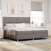 Pat cu arcuri cu headboard Gri taupe 200 x 200 cm țesătură - WALTI WALTI