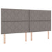 Pat cu arcuri cu headboard Gri taupe 200 x 200 cm țesătură - WALTI WALTI