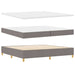 Pat cu arcuri cu headboard Gri taupe 200 x 200 cm țesătură - WALTI WALTI