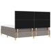 Pat cu arcuri cu headboard Gri taupe 200 x 200 cm țesătură - WALTI WALTI