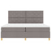 Pat cu arcuri cu headboard Gri taupe 200 x 200 cm țesătură - WALTI WALTI