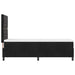 Pat cu arcuri cu saltea cu headboard Negru 80 x 200 cm Catifea - WALTI WALTI