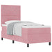 Pat cu arcuri cu saltea cu headboard Roz 80 x 200 cm Catifea - WALTI WALTI
