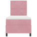 Pat cu arcuri cu saltea cu headboard Roz 80 x 200 cm Catifea - WALTI WALTI