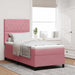 Pat cu arcuri cu saltea cu headboard Roz 90 x 190 cm țesătură - WALTI WALTI