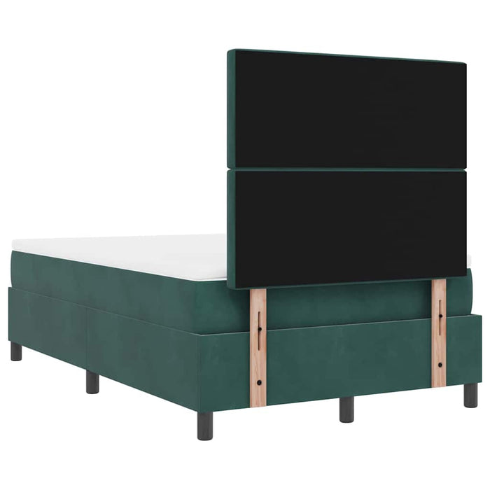 Pat cu arcuri cu saltea Verde închis 120 x 190 cm țesătură - WALTI WALTI