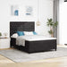 Pat cu arcuri cu saltea cu headboard Negru 140 x 190 cm Catifea - WALTI WALTI