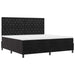 Pat cu arcuri cu saltea cu headboard Negru 200 x 200 cm Catifea - WALTI WALTI