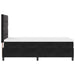 Pat cu arcuri cu saltea cu headboard Negru 90 x 200 cm țesătură - WALTI WALTI
