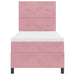 Pat cu arcuri cu saltea cu headboard Roz 90 x 200 cm țesătură - WALTI WALTI
