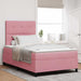 Pat cu arcuri cu saltea cu headboard Roz 120 x 190 cm țesătură - WALTI WALTI