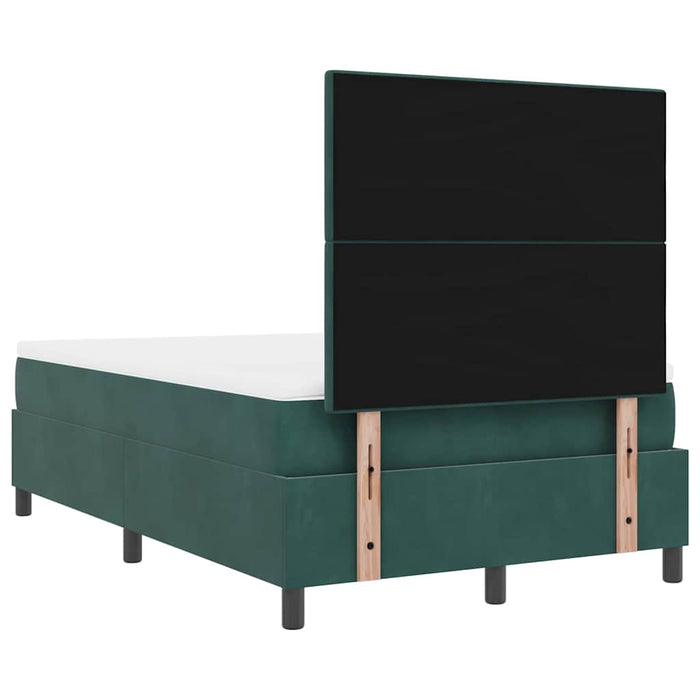 Pat cu arcuri cu saltea Verde închis 120 x 200 cm țesătură - WALTI WALTI