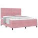 Pat cu arcuri cu saltea cu headboard Roz 180 x 200 cm țesătură - WALTI WALTI