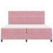 Pat cu arcuri cu saltea cu headboard Roz 200 x 200 cm țesătură - WALTI WALTI