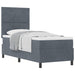 Pat cu arcuri cu headboard Gri închis 80 x 200 cm Catifea - WALTI WALTI