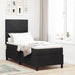 Pat cu arcuri cu headboard Negru 80 x 200 cm Catifea - WALTI WALTI