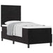 Pat cu arcuri cu headboard Negru 80 x 200 cm Catifea - WALTI WALTI