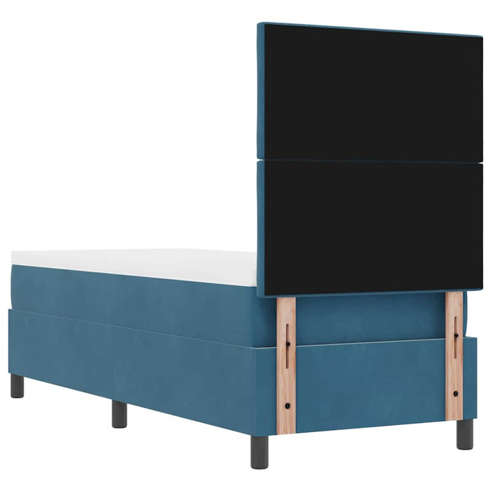 Pat cu arcuri cu saltea Albastru închis 80 x 200 cm țesătură - WALTI WALTI