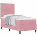 Pat cu arcuri cu saltea cu headboard Roz 80 x 200 cm țesătură - WALTI WALTI