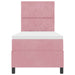 Pat cu arcuri cu saltea cu headboard Roz 80 x 200 cm țesătură - WALTI WALTI
