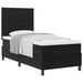 Pat cu arcuri cu headboard Negru 90 x 190 cm Catifea - WALTI WALTI