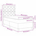 Pat cu arcuri cu headboard Negru 90 x 190 cm Catifea - WALTI WALTI