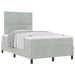 Pat cu arcuri cu headboard Gri deschis 120 x 190 cm Catifea - WALTI WALTI