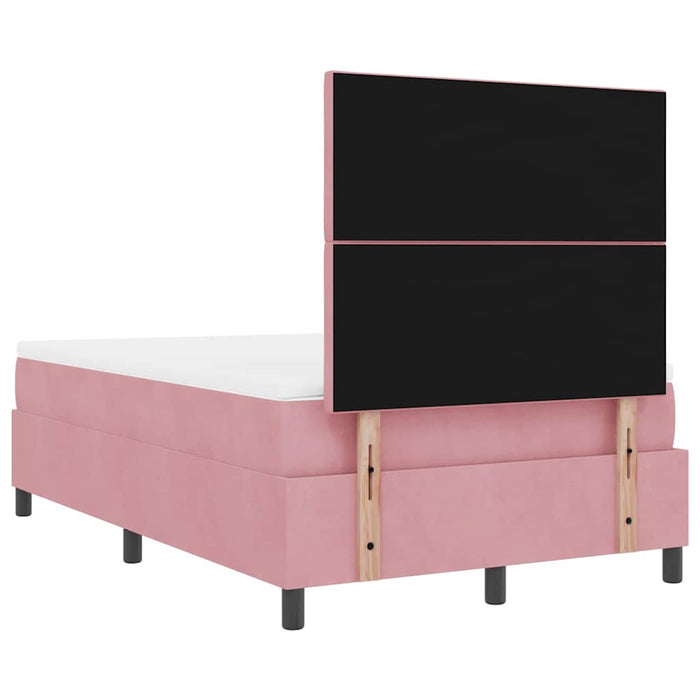 Pat cu arcuri cu headboard Roz 120 x 190 cm Catifea - WALTI WALTI