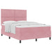 Pat cu arcuri cu headboard Roz 140 x 190 cm Catifea - WALTI WALTI