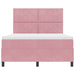 Pat cu arcuri cu headboard Roz 140 x 190 cm Catifea - WALTI WALTI