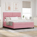 Pat cu arcuri cu headboard Roz 180 x 200 cm Catifea - WALTI WALTI