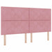 Pat cu arcuri cu headboard Roz 180 x 200 cm Catifea - WALTI WALTI