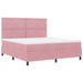 Pat cu arcuri cu headboard Roz 180 x 200 cm Catifea - WALTI WALTI