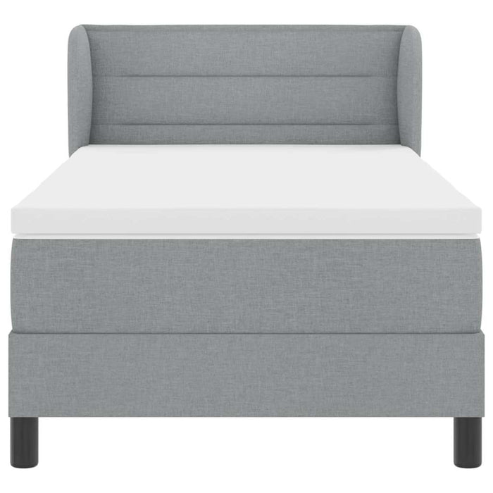 Pat cu arcuri cu saltea Gri deschis 80 x 200 cm țesătură - WALTI WALTI