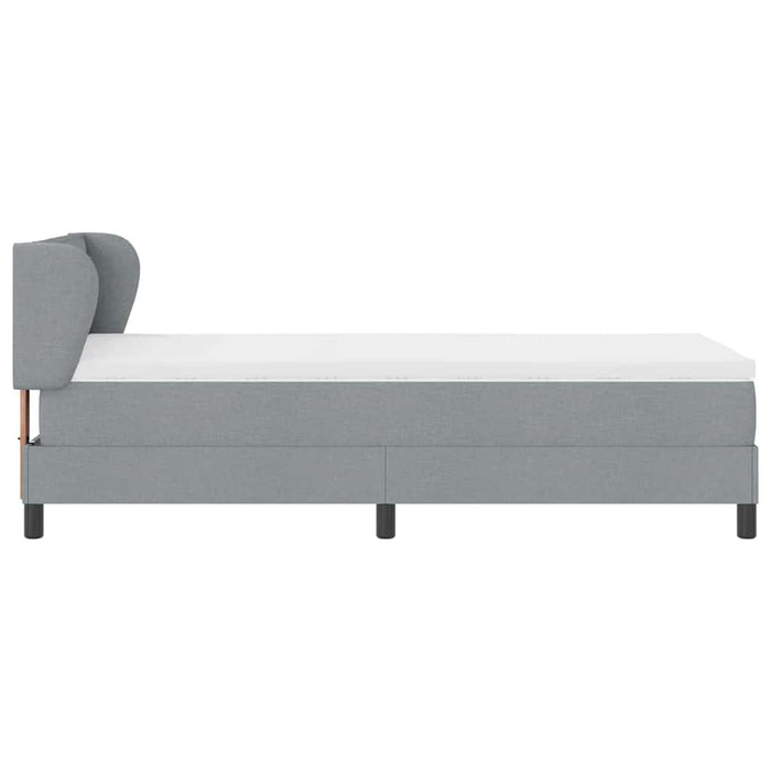 Pat cu arcuri cu saltea Gri deschis 80 x 200 cm țesătură - WALTI WALTI