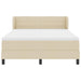 Pat cu arcuri cu saltea cu headboard Crem 140 x 190 cm țesătură - WALTI WALTI