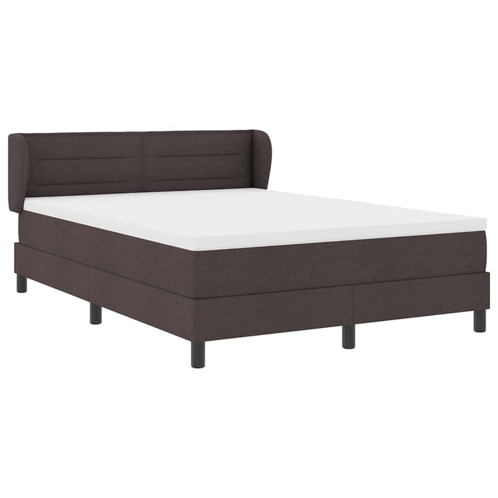 Pat cu arcuri cu saltea Maro închis 140 x 200 cm țesătură WALTI